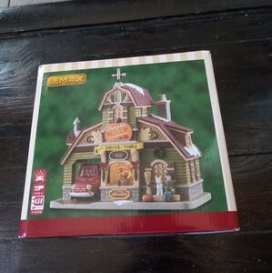 Lemax Drive Thru Pumpkin Spice Pie Muffins Bread Led Used Open Box Condition